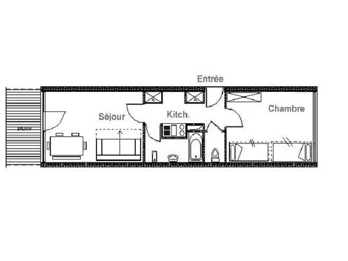 Charmant T2 Avec Balcon Sud, Proche Pistes Et Commerces, Ideal Familles, Les Belleville - Fr-1-344-838 Saint-Martin-de-Belleville Buitenkant foto